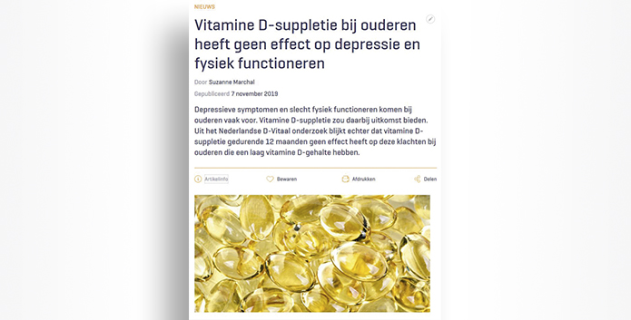 hooi Trunk bibliotheek Aanbeveling Slecht onderzoek vitamine D-suppletie bij ouderen [Ingezonden] | Huisarts &  Wetenschap