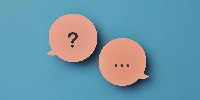 Illustratie vraag- en antwoordballonnen